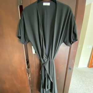 NWT Aritzia Black Crepe wrap dress